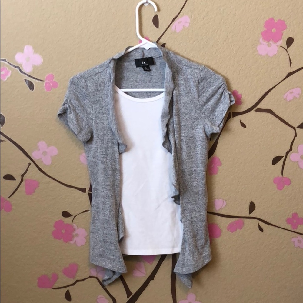 White Shirt w/ Attached Jacket